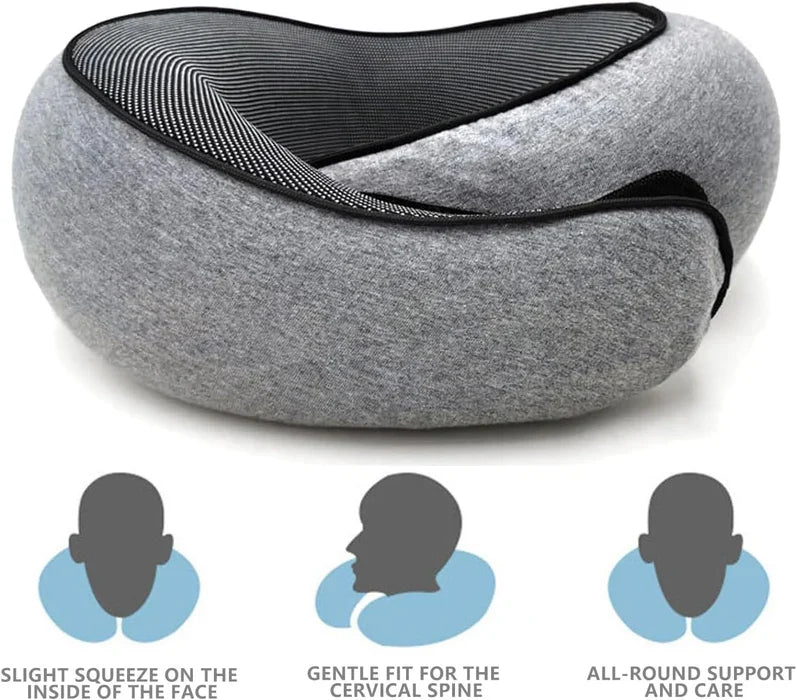 Poduszka Podróżna na Szyję z Pianki Memory – Ergonomiczny Kształt U, Regulowane Wsparcie 4