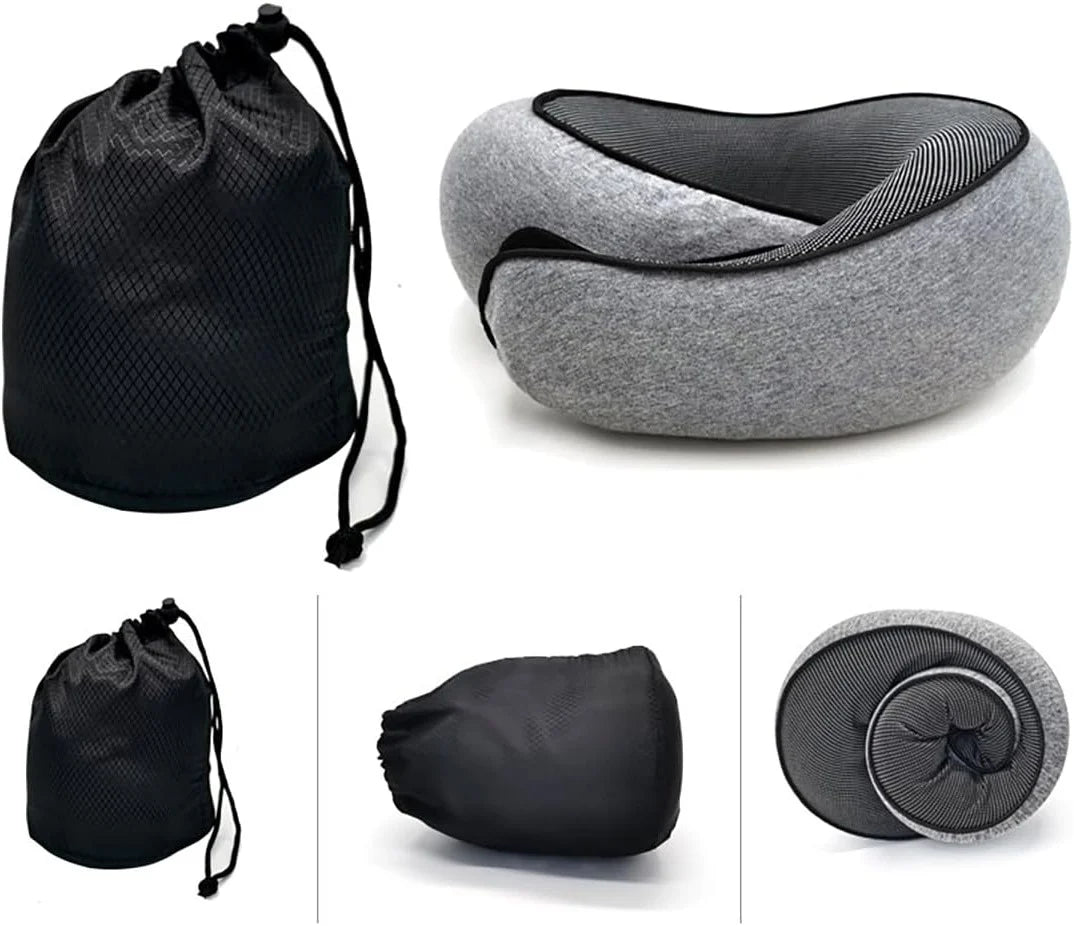 Poduszka Podróżna na Szyję z Pianki Memory – Ergonomiczny Kształt U, Regulowane Wsparcie 7