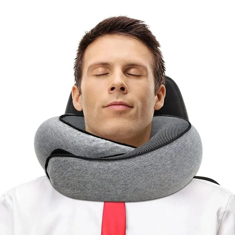 Poduszka Podróżna na Szyję z Pianki Memory – Ergonomiczny Kształt U, Regulowane Wsparcie 8