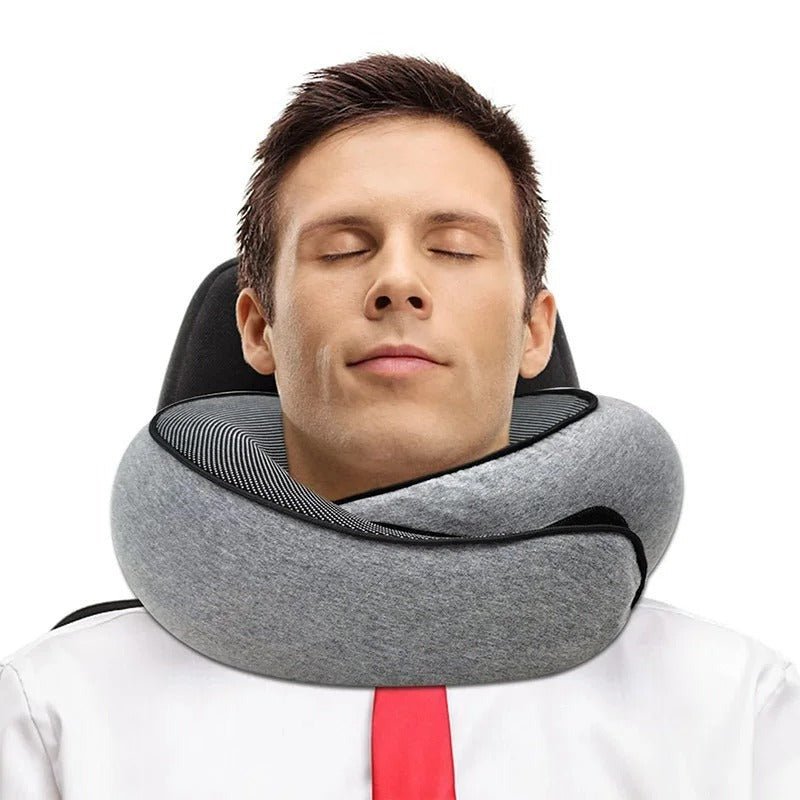 Poduszka Podróżna na Szyję z Pianki Pamięci – Ergonomiczna, Kompaktowa do Samochodu i Samolotu 1