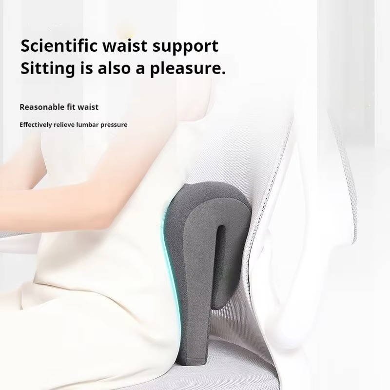 Poduszka Zagłówka Do Krzesła Biurowego z Pianką Pamięci Kształtu i Masażem – Ergonomiczne Wsparcie Szyi 2