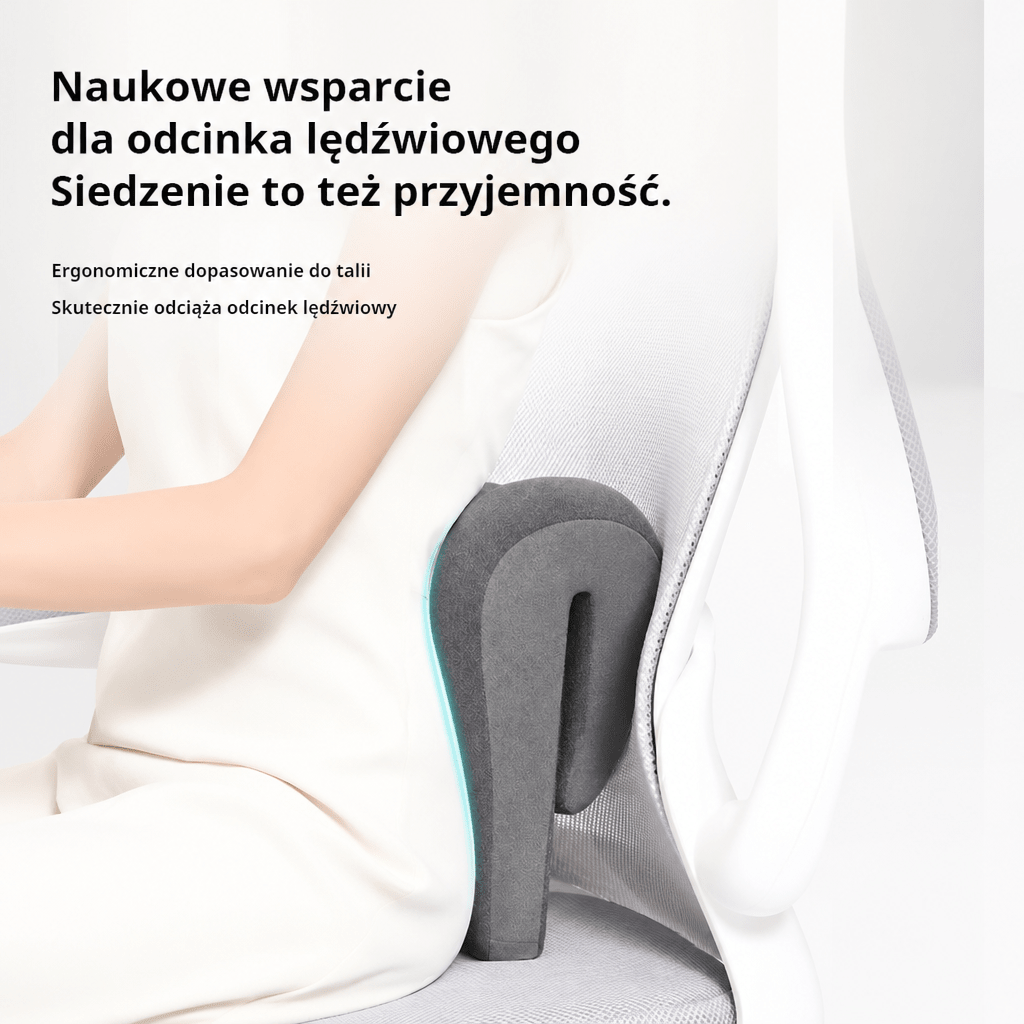 Poduszka Zagłówkowa Do Krzesła Biurowego z Pianką Pamięci Kształtu i Masażem – Ergonomiczne Wsparcie Szyi