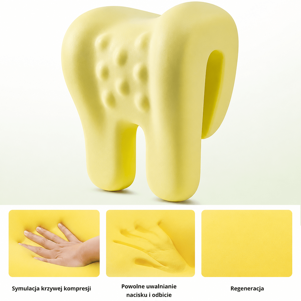 Poduszka Zagłówkowa Do Krzesła Biurowego z Pianką Pamięci Kształtu i Masażem – Ergonomiczne Wsparcie Szyi