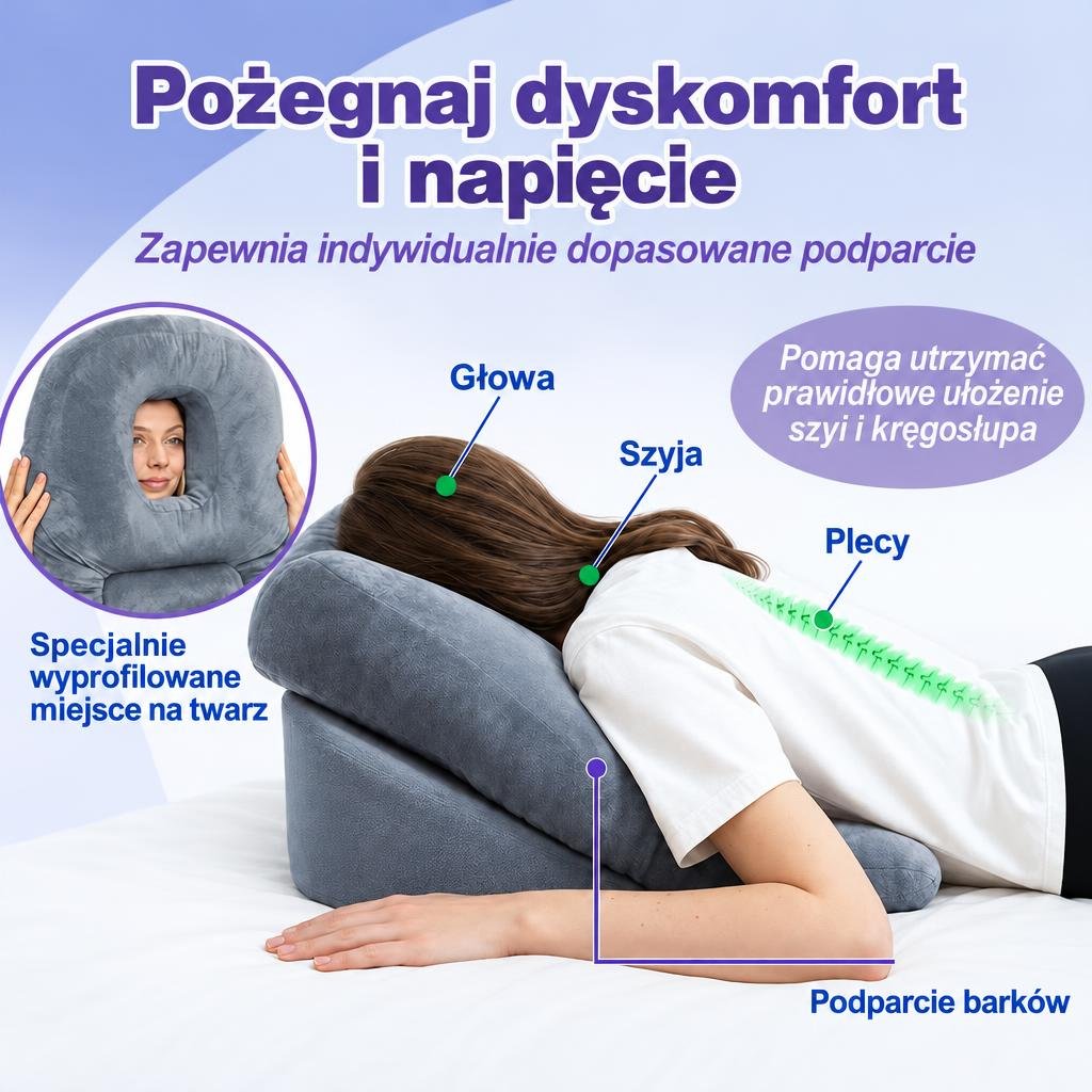 Poduszka do Spania na Brzuchu po Operacji BBL – Wsparcie i Komfort z Pianki Pamięciowej 11