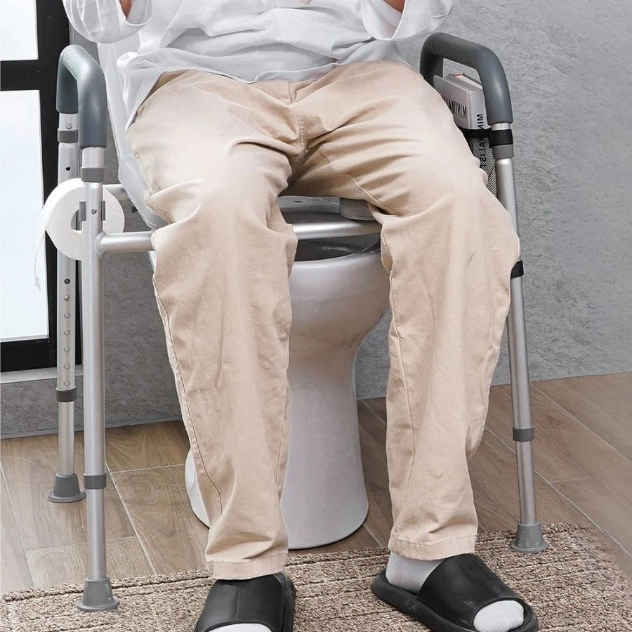 Podwyższona Deska Sedesowa Z Regulacją Wysokości I Uchwytami, Antypoślizgowa 2