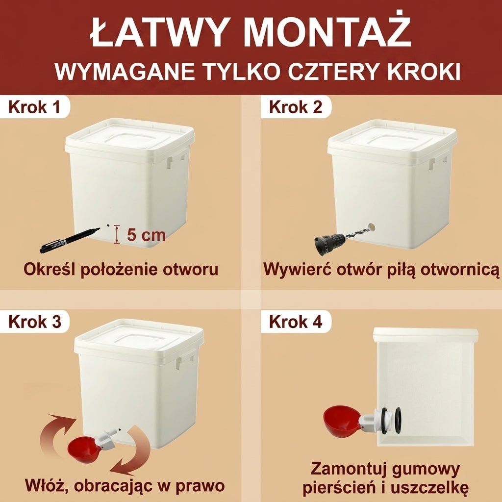 Poidło dla Kur z Automatycznym Uzupełnianiem Wody – Zestaw 10 Poidel dla Drobiu 11