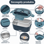 Pojemnik na lunch podgrzewany 1,5 l – Elektryczny lunch box zasilany 12V/110V, szczelny