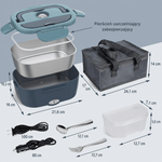 Pojemnik na lunch podgrzewany 1,5 l – Elektryczny lunch box zasilany 12V/110V, szczelny