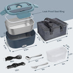 Pojemnik na lunch podgrzewany 1,5 l – Elektryczny lunch box zasilany 12V/110V, szczelny 2