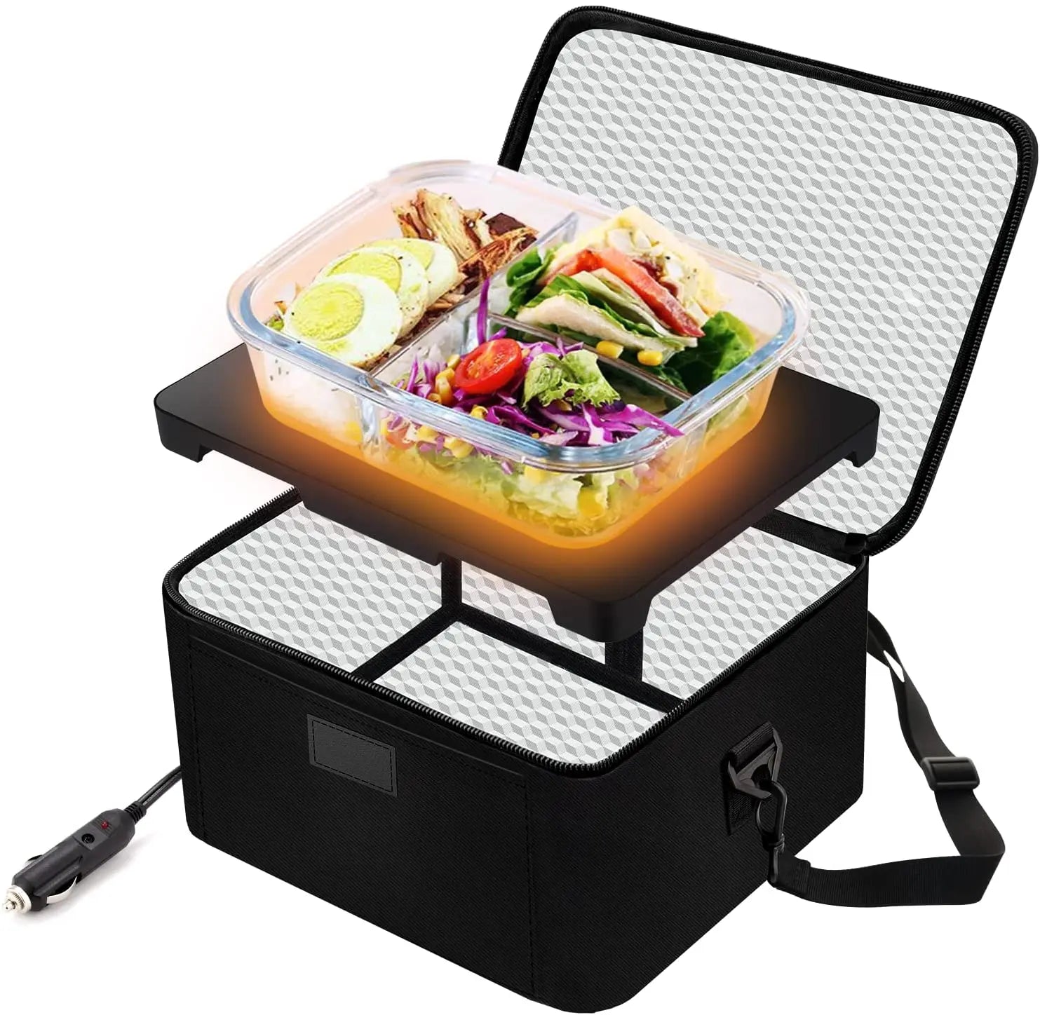 Pojemnik na lunch z podgrzewaczem 3w1 do samochodu i domu – Idealny do ciepłych posiłków 0