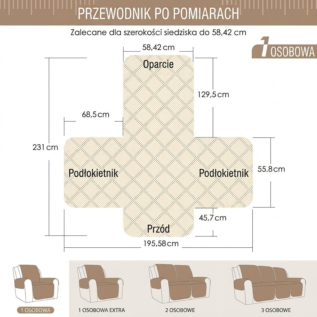 Pokrowiec na Fotel Rozkładany Wodoodporny – Pikowany, Przyjazny Zwierzętom, Łatwe Czyszczenie 6
