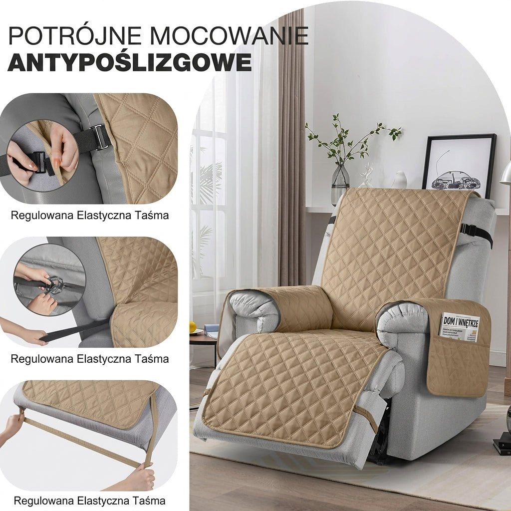 Pokrowiec na Fotel Rozkładany Wodoodporny – Pikowany, Przyjazny Zwierzętom, Łatwe Czyszczenie 2