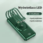 Power bank 20000 mAh z bezprzewodowym ładowaniem i 6 portami USB do smartfonów i laptopów 14