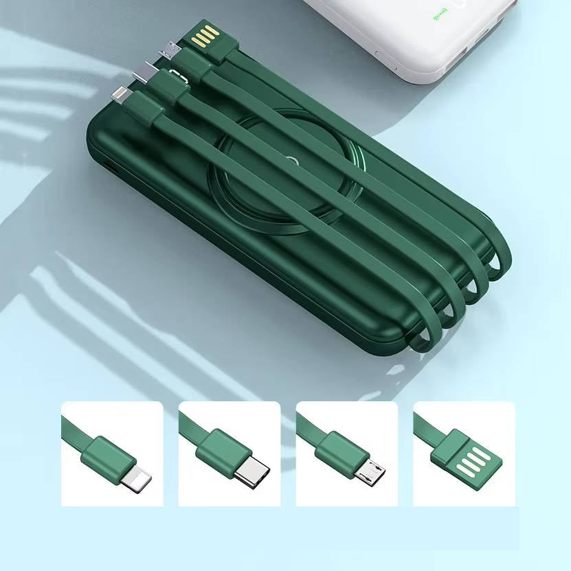 Power bank 20000 mAh z bezprzewodowym ładowaniem i 6 portami USB do smartfonów i laptopów 2