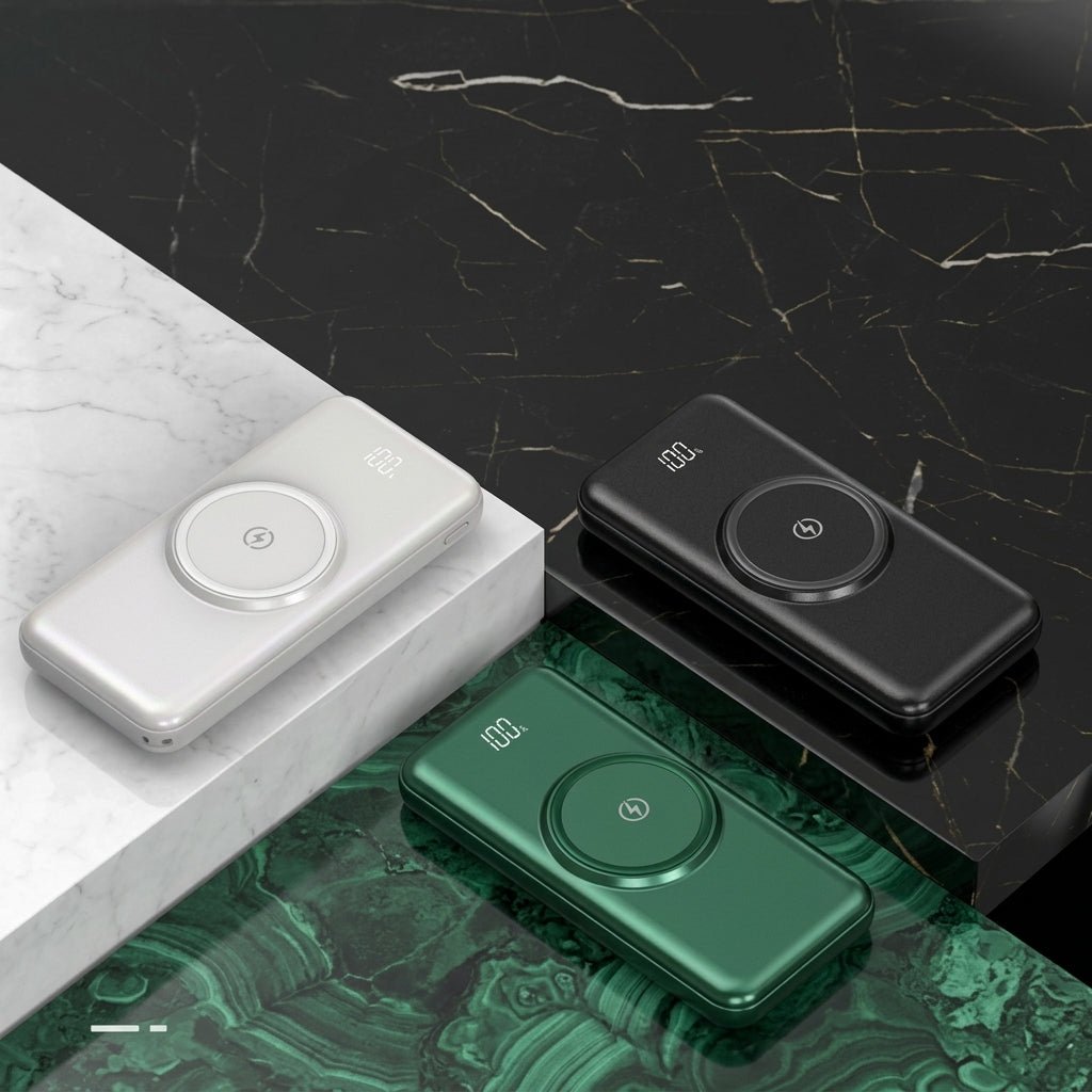 Power bank 20000 mAh z bezprzewodowym ładowaniem i 6 portami USB do smartfonów i laptopów 8