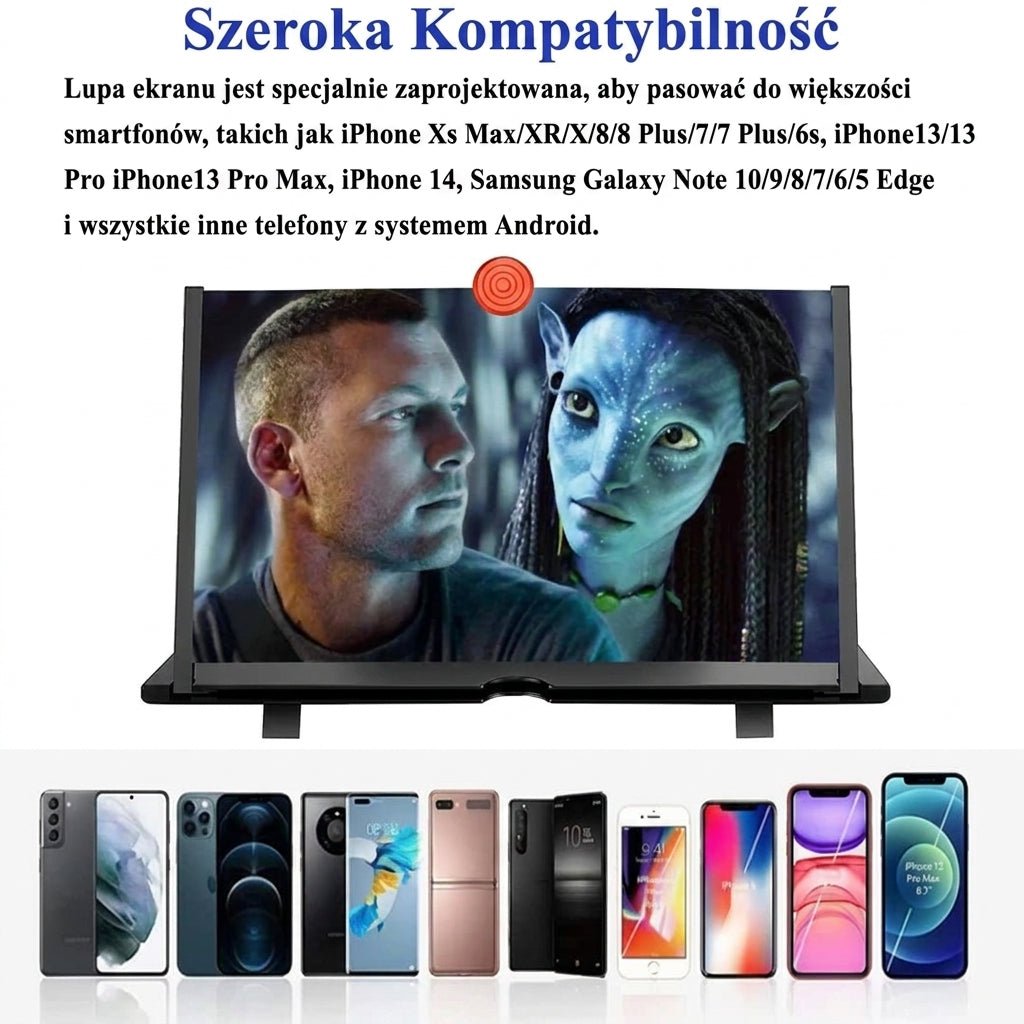 Powiększacz Ekranu do Telefonu 16 Cal – Powiększenie 3–5x, Składana i Antypoślizgowa 4