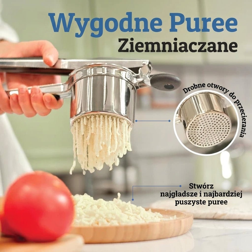 Praska do Ziemniaków ze Stali Nierdzewnej – Antypoślizgowe Uchwyty, Pojemność 450 ml 9