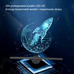 Projektor 3D Hologram LED z Wentylatorem – Efekt Stereo do Domu i Reklamy