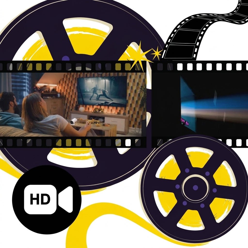 Projektor 4K Ultra HD Przenośny z Wi-Fi i Bluetooth – Rzutnik Multimedialny do Kina Domowego 5