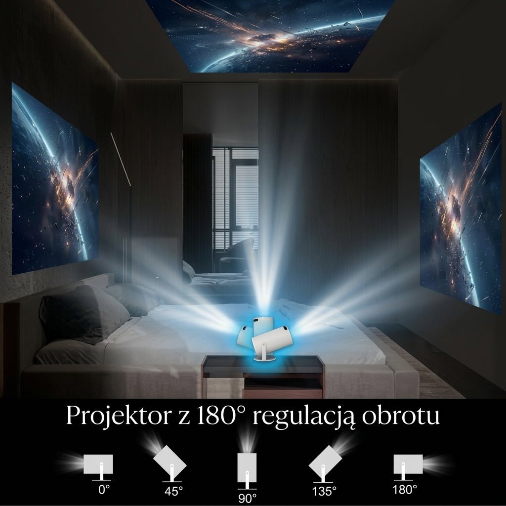 Projektor 4K z Androidem 11 i 3200 lumenów – Rzutnik Multimedialny do Kina Domowego i Prezentacji 2