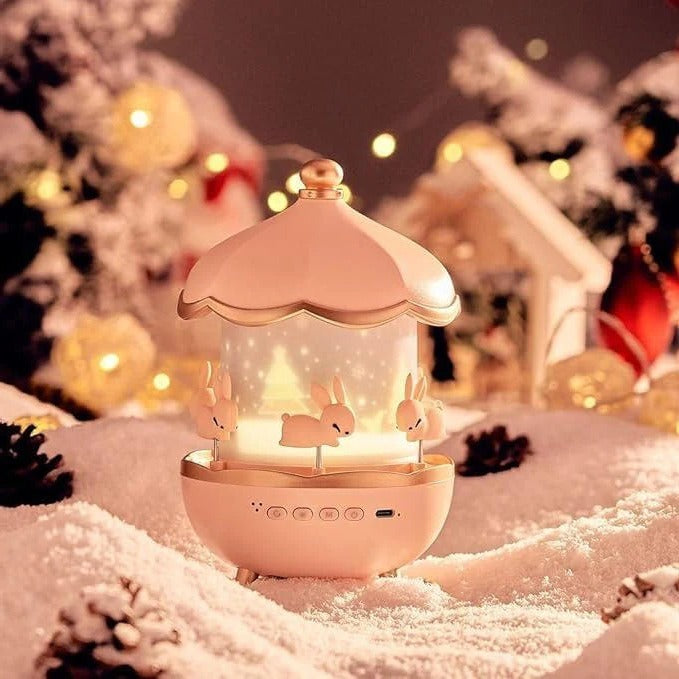 Projektor Nocny Dla Dzieci Z Muzyką Bluetooth, 6 Slajdów, Obrotowa Głowica 3