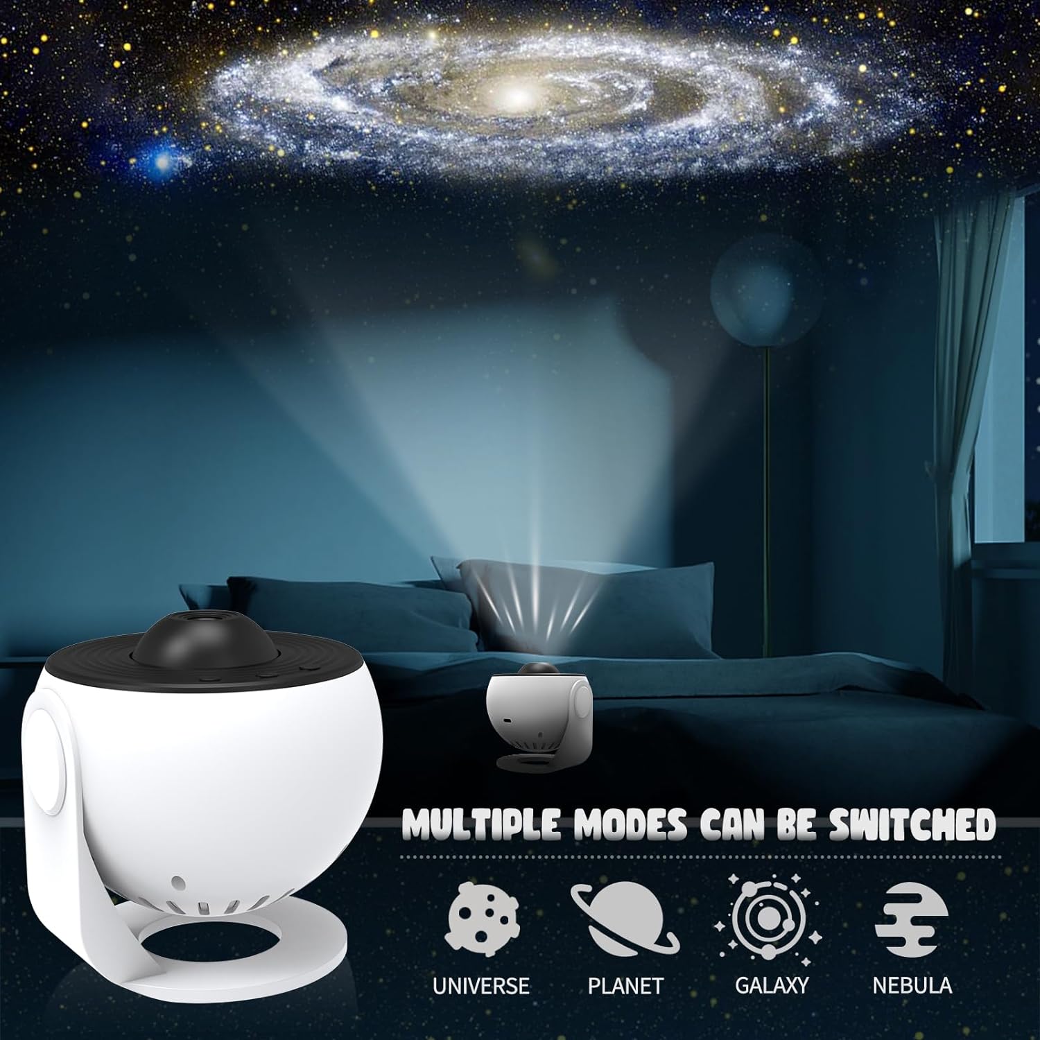 Projektor Planetarny 360° z 12 Efektami – Projekcja Nocnego Nieba do Domu 5