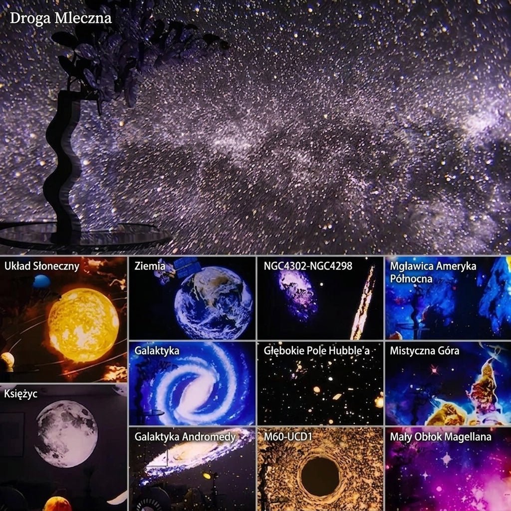 Projektor Planetarny 360° z 12 Efektami – Projekcja Nocnego Nieba do Domu 9