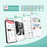 Przenośna Drukarka Bluetooth - Mini Drukarka Termiczna Bezatramentowa do Etykiet i Obrazów 4