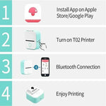 Przenośna Drukarka Bluetooth - Mini Drukarka Termiczna Bezatramentowa do Etykiet i Obrazów 7