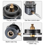 Przenośna Lampa Kempingowa Gazowa z Regulacją Jasności, Ultralekka, Odporna na Warunki Atmosferyczne 4