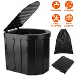 Przenośna Toaleta Składana - Idealna Do Podróży i Kempingowania, Duża Nośność 330 Funtów 2