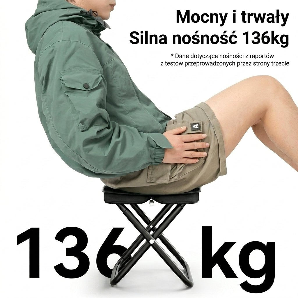 Przenośne Krzesło Kempingowe Składane - Lekka Konstrukcja, Szybki Montaż, Ergonomiczne Siedzenie 7