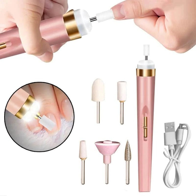 Przenośny Elektryczny Zestaw Do Manicure Z Regulacją Prędkości I LED 0