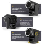 Przenośny Grzejnik Samochodowy 12 V z Obrotowym Uchwyt 360° i Zabezpieczeniem 7