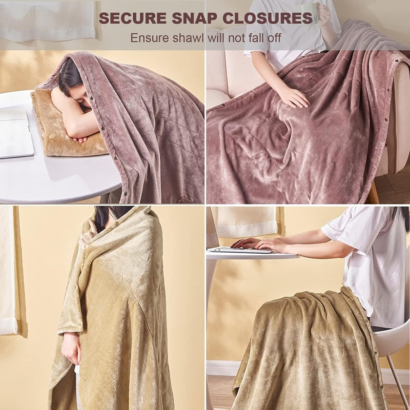 Przenośny Koc Elektryczny 39 x 31 z Regulacją Ciepła i Miękką Flanelą 8