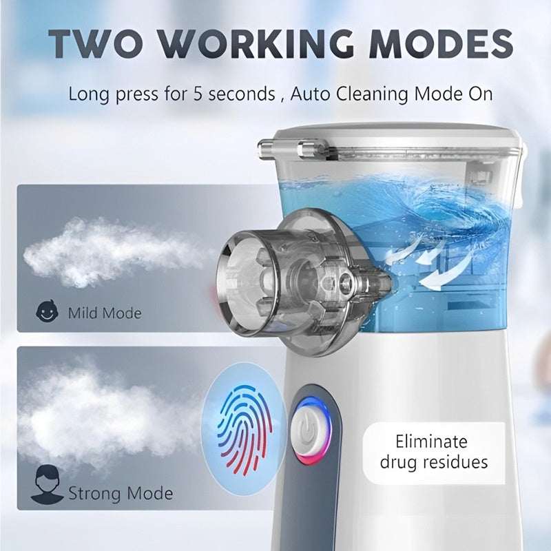 Przenośny Nebulizator Dla Dzieci i Dorosłych z Dwiema Funkcjami Inhalacji 2