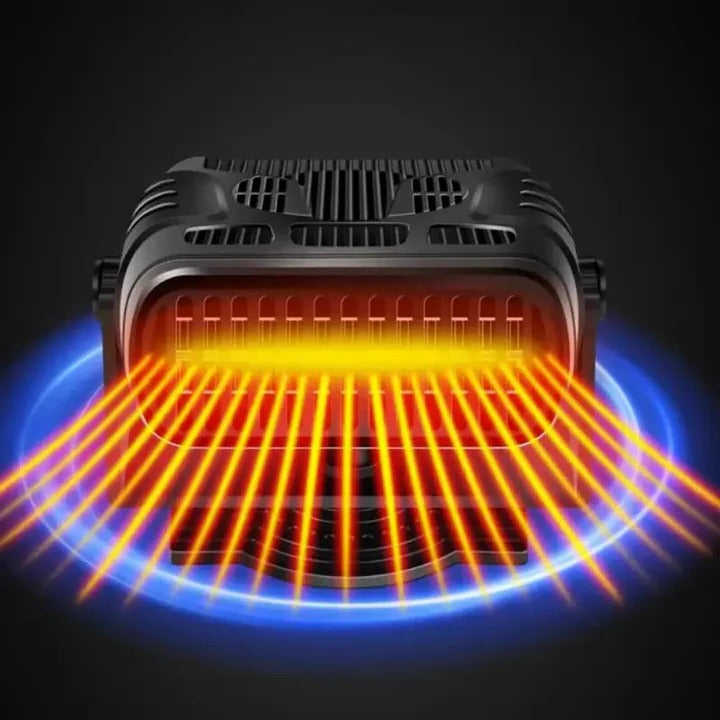 Przenośny Ogrzewacz i Wentylator 12V do Samochodu - 2 w 1, Szybkie Ogrzewanie i Chłodzenie 0