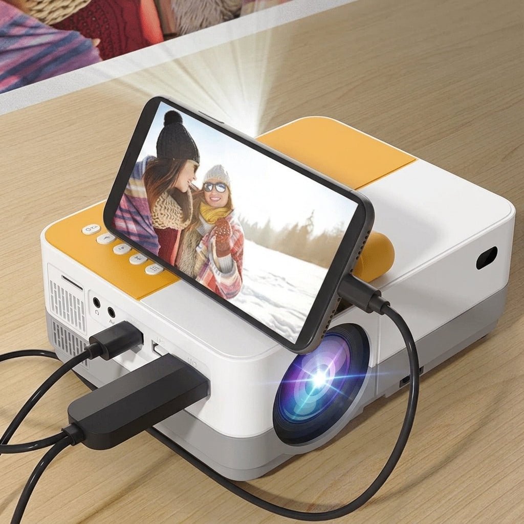 Przenośny Projektor HD 720p z USB i Stojakiem – Rzutnik Multimedialny do Domu i Biura 8