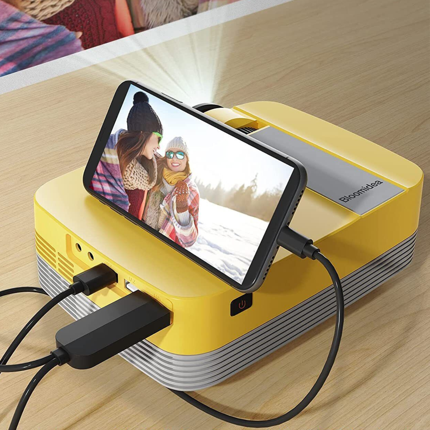 Przenośny Projektor HD 720p z USB i Stojakiem – Rzutnik Multimedialny do Domu i Biura 2