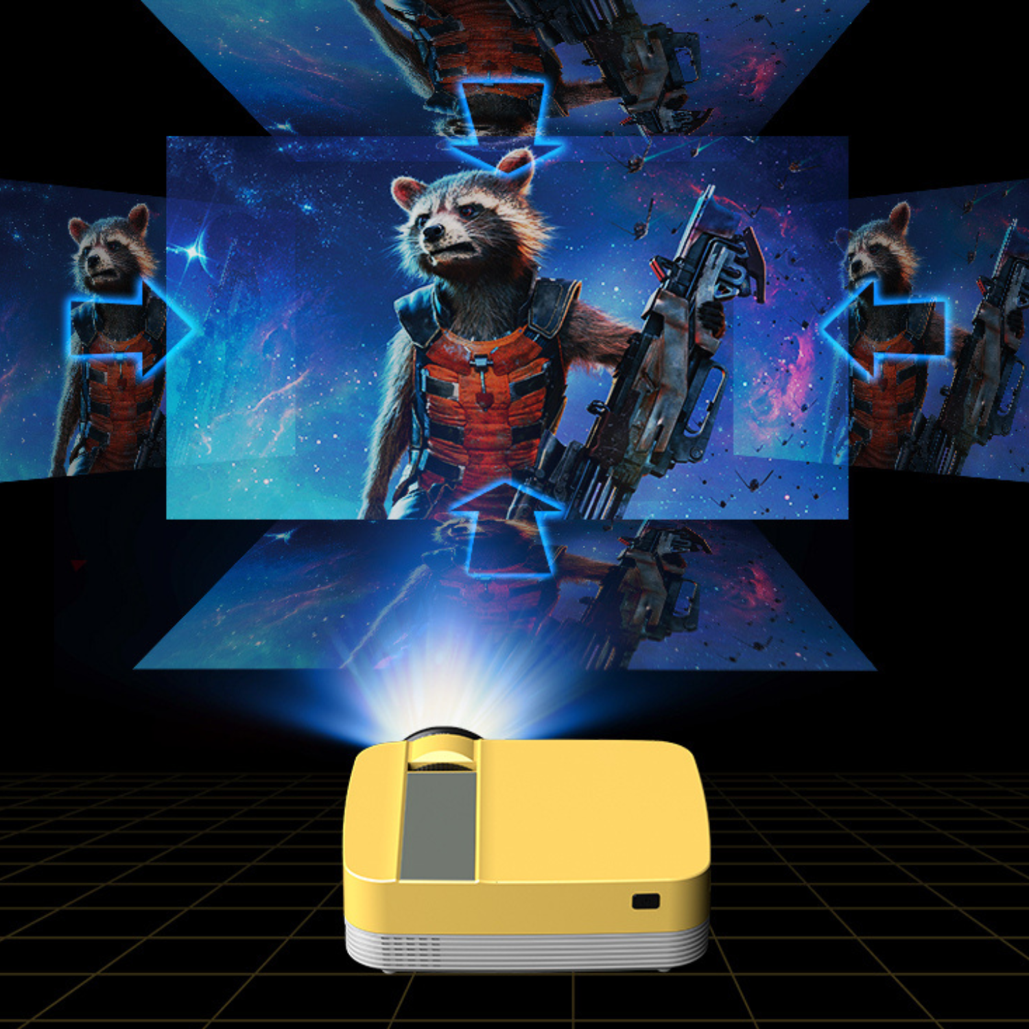 Przenośny Projektor HD 720p z USB i Stojakiem – Rzutnik Multimedialny do Domu i Biura 3