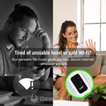 Przenośny Router Wi-Fi 5G - Szybkie Połączenie, Obsługuje 10 Urządzeń, Bateria 2100 mAh 4