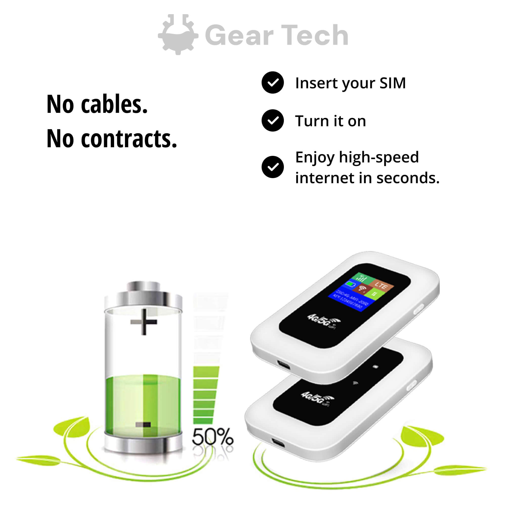 Przenośny Router Wi-Fi 5G - Szybkie Połączenie, Obsługuje 10 Urządzeń, Bateria 2100 mAh 8
