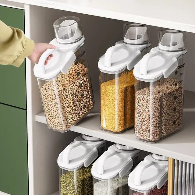 Przezroczyste Pojemniki Do Przechowywania Żywności Z Hermetycznym Zamknięciem, BPA Free 0