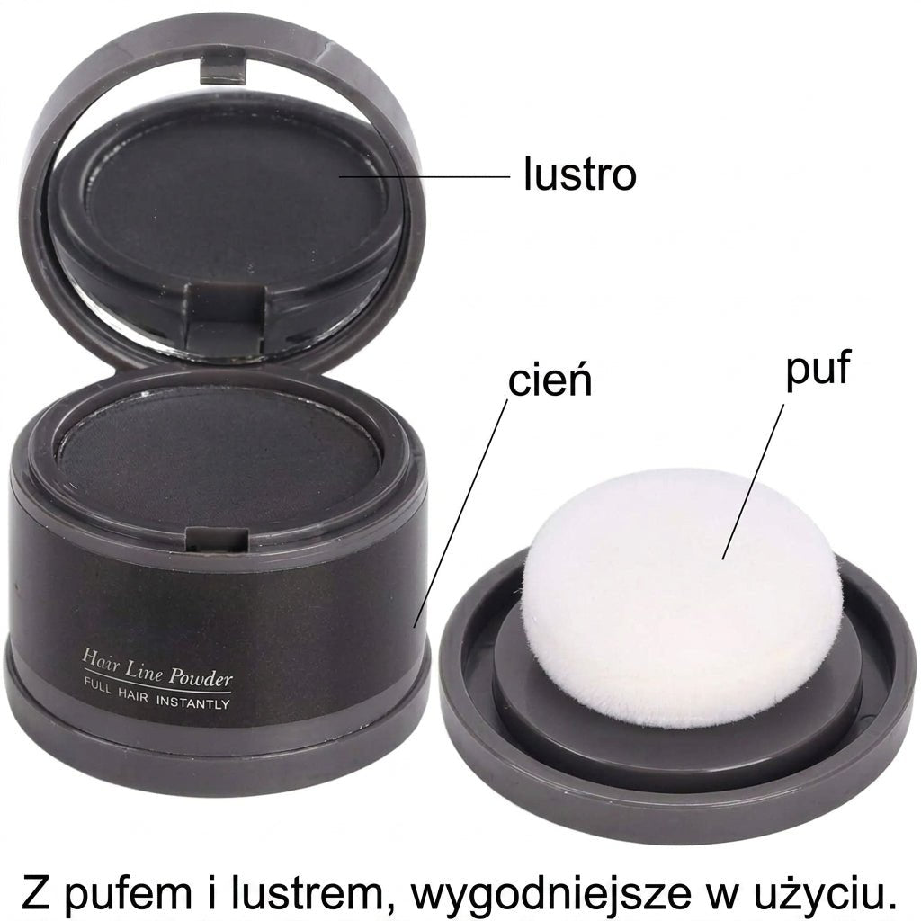 Puder Zagęszczający Włosy – Wodoodporny Puder do Gęstości z Precyzyjnym Aplikatorem 3