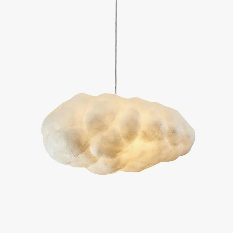 Puszysta Lampa Wisząca LED w Kształcie Chmurki - Ciepłe Światło do Salonu