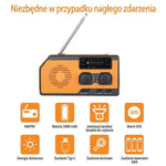 Radio Awaryjne z Korbą i Panelem Słonecznym – Zasilanie Awaryjne z Alarmem SOS i Latarką 5
