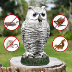 Realistyczny Odstraszacz Ptáków - Wabik Sowy z Dźwiękiem i Migającymi Oczami 0