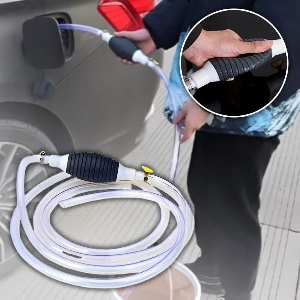 Ręczna Pompa Transferowa do Cieczy z Elastycznym Wężem - Do Paliwa, Oleju i Wody 1