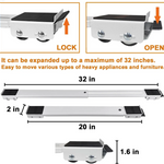 Regulowane Rolki do Urządzeń - Wytrzymałe, Mobilne z Hamulcami, Udźwig 300 kg 1