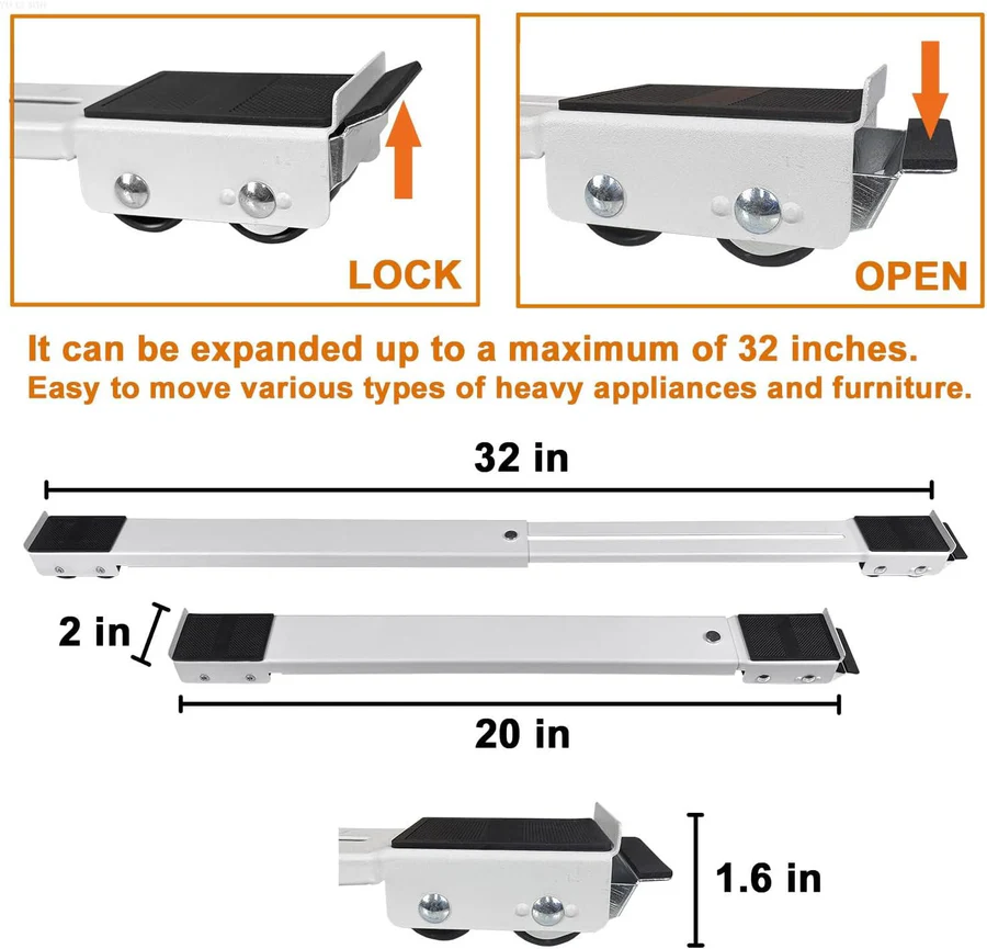 Regulowane Rolki do Urządzeń - Wytrzymałe, Mobilne z Hamulcami, Udźwig 300 kg 1